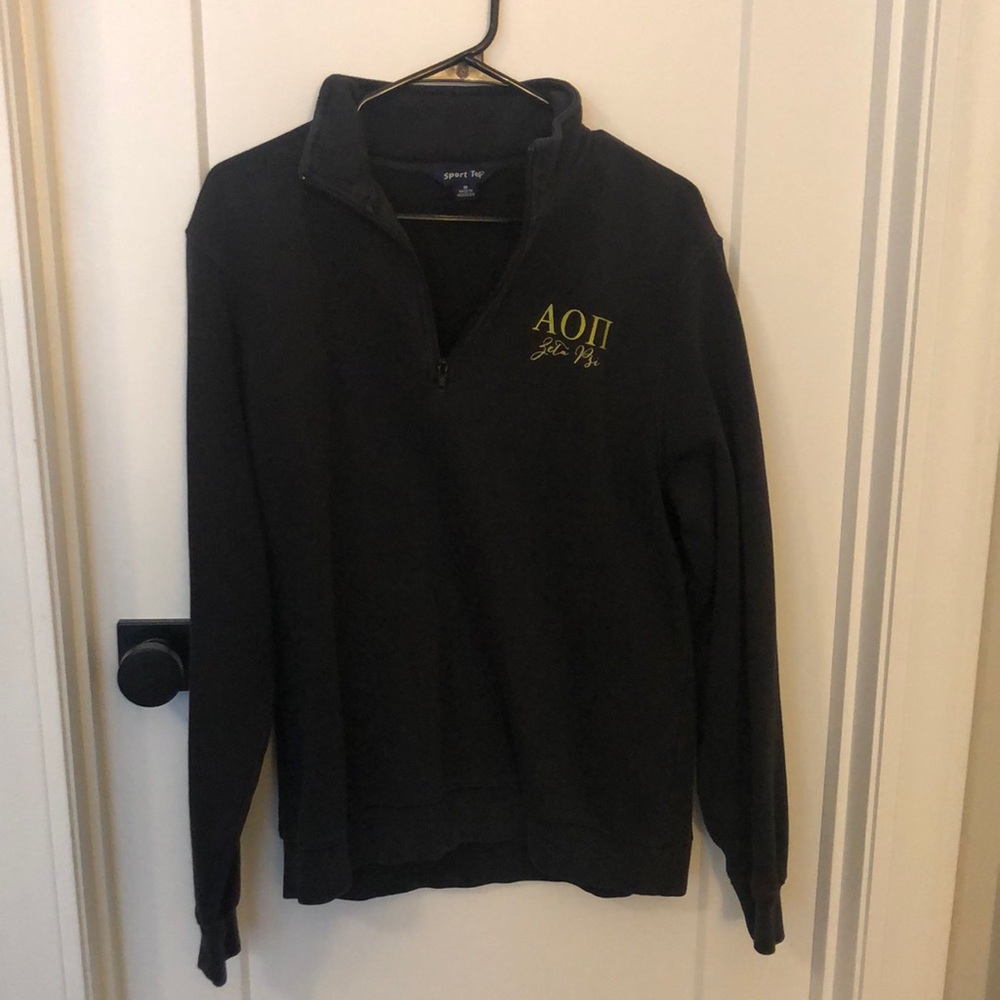 Black AOII Quarter Zip